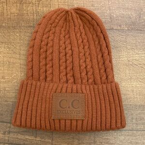 C.C Exclusives Rust/Burnt Orange Cable Knit Beanie